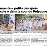 Quarant petits pas après l'école dans la cour du Polygone